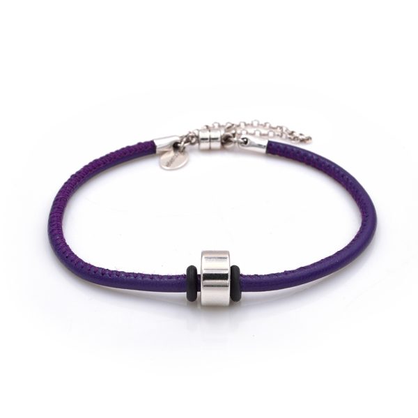 Laramy Rounded Soft Rounded Soft Leather Bracelet and Engraved Bead Bundle - elleroo