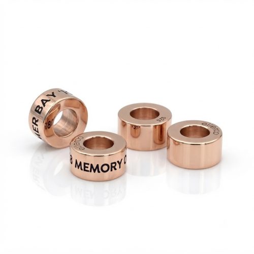 9ct Rose Gold Engraved Bead